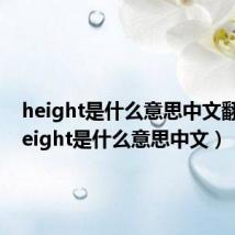 height是什么意思中文翻译（height是什么意思中文）