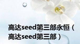 高达seed第三部永恒（高达seed第三部）