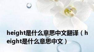 height是什么意思中文翻译（height是什么意思中文）