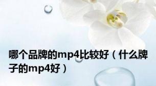 哪个品牌的mp4比较好（什么牌子的mp4好）