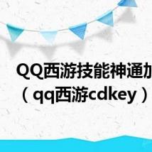 QQ西游技能神通加点器（qq西游cdkey）