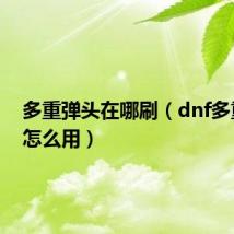 多重弹头在哪刷（dnf多重爆头怎么用）