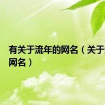 有关于流年的网名（关于流年的网名）