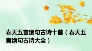 春天五言绝句古诗十首（春天五言绝句古诗大全）