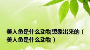 美人鱼是什么动物想象出来的（美人鱼是什么动物）