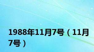 1988年11月7号（11月7号）