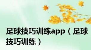 足球技巧训练app（足球技巧训练）