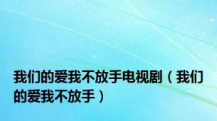 我们的爱我不放手电视剧（我们的爱我不放手）