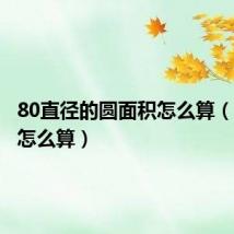 80直径的圆面积怎么算（圆面积怎么算）