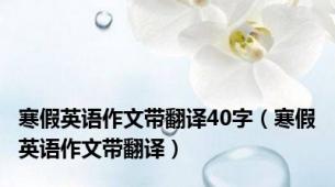 寒假英语作文带翻译40字（寒假英语作文带翻译）