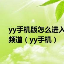 yy手机版怎么进入语音频道（yy手机）