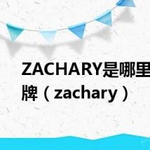 ZACHARY是哪里的车牌（zachary）