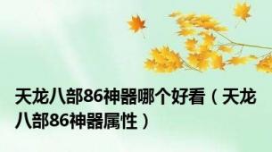 天龙八部86神器哪个好看（天龙八部86神器属性）