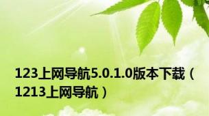 123上网导航5.0.1.0版本下载（1213上网导航）