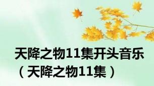 天降之物11集开头音乐（天降之物11集）