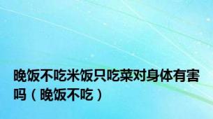 晚饭不吃米饭只吃菜对身体有害吗（晚饭不吃）