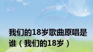 我们的18岁歌曲原唱是谁（我们的18岁）