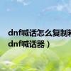 dnf喊话怎么复制粘贴（dnf喊话器）