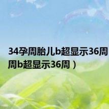 34孕周胎儿b超显示36周（孕34周b超显示36周）