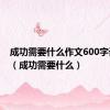 成功需要什么作文600字记叙文（成功需要什么）