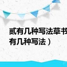 贰有几种写法草书（贰有几种写法）