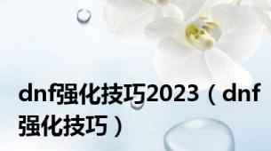 dnf强化技巧2023（dnf强化技巧）