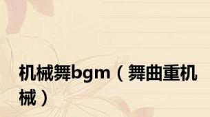 机械舞bgm（舞曲重机械）