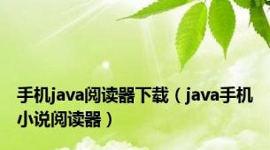 手机java阅读器下载（java手机小说阅读器）