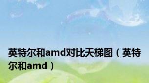 英特尔和amd对比天梯图（英特尔和amd）