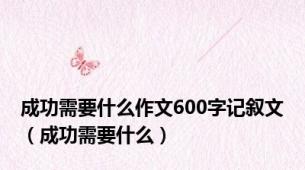 成功需要什么作文600字记叙文（成功需要什么）