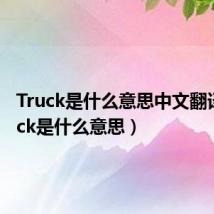 Truck是什么意思中文翻译（truck是什么意思）