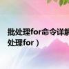 批处理for命令详解（批处理for）