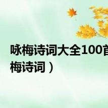 咏梅诗词大全100首（咏梅诗词）