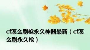 cf怎么刷枪永久神器最新（cf怎么刷永久枪）