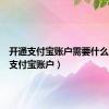 开通支付宝账户需要什么（开通支付宝账户）