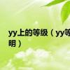 yy上的等级（yy等级说明）