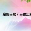 魔兽ss宏（ss输出宏）