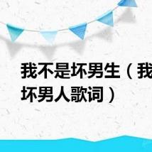 我不是坏男生（我不是坏男人歌词）