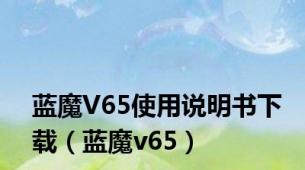 蓝魔V65使用说明书下载（蓝魔v65）