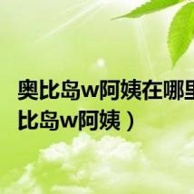 奥比岛w阿姨在哪里（奥比岛w阿姨）