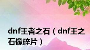 dnf王者之石（dnf王之石像碎片）