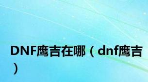 DNF鹰吉在哪（dnf鹰吉）