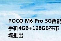 POCO M6 Pro 5G智能手机4GB+128GB在市场推出