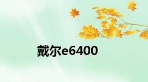 戴尔e6400