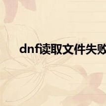 dnf读取文件失败