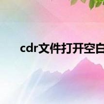 cdr文件打开空白