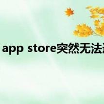 app store突然无法连接