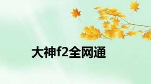 大神f2全网通