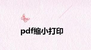 pdf缩小打印