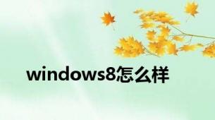 windows8怎么样